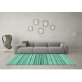 thumbnail image 3 of Ahgly Company Indoor Square Abstract Light Blue Modern Area Rugs, 3' Square, 3 of 4