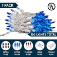 thumbnail image 2 of Luces navideñas Joiedomi, 100 bombillas azules, cadena de 6,5 m, 2 of 9