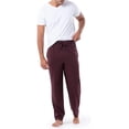 thumbnail image 6 of Fruit of the Loom Men's Extended Sizes Jersey Knit Sleep Pajama Lounge Pant - Dark Red, 6 of 7