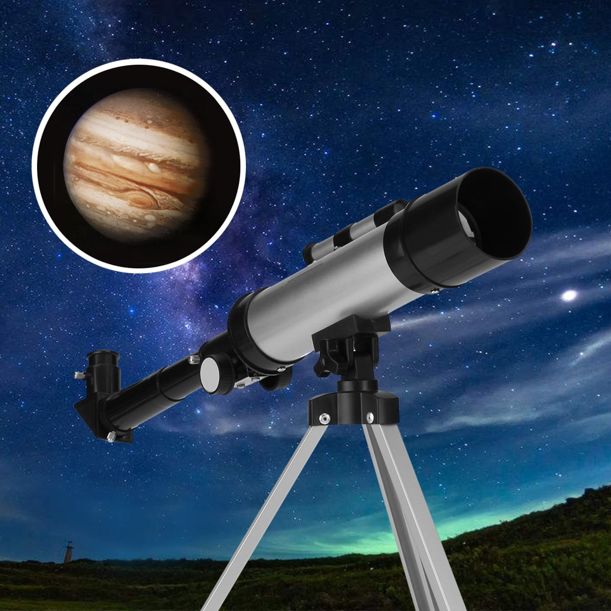 Coupondeal Science Telescope for Kids 360/50mm Refractive Astronomical Telescope Tripod Monocula Space Scope Refractor for Astronomy Beginners Portable Telescope for Children 