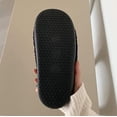 thumbnail image 4 of Pantuflas de cara sonriente retro Fuzzy Fluffy Cute House Home Shoes Memory Foam Soft Plush Warm Indoor Slides Winter Fur Zuecos para mujeres y hombres (Negro, 37/38) oso de fresa  necesidades diarias, 4 of 6