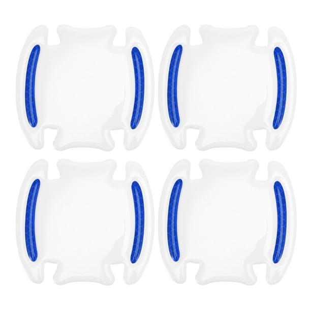 Película de Protección para la Taza de la Manija de la Puerta del Coche Universal Unique Bargains, Pegatinas Reflectantes Antirayones, Resina Epóxica, Claro Azul, 4 Pcs