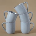thumbnail image 4 of Famiware Tempus 4-Piece Stoneware Coffee Mug Sets, 14 oz Mugs for Kitchen,Pearl Blue, 4 of 7