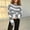 Gray, variant on Zedker Sweaters for Women Color Block Striped Y2K Crewneck Long Sleeve Knit Sweater, Plus Size Blue L