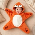 thumbnail image 2 of Shadoumai Baby Starfish Onesie Cute Thick Starfish Jumpsuit Baby Blanket Wearable Swaddle Funny Clothes Toddler Comfort Soft Winter Warm Outfit, 2 of 7