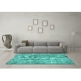 thumbnail image 3 of Ahgly Company Machine Washable Indoor Rectangle Persian Turquoise Blue Traditional Area Rugs, 5' x 7', 3 of 4