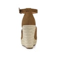 thumbnail image 2 of BLISSFUL STEP Espadrilles Platform Heels Wedge Sandals Brown 6, 2 of 8