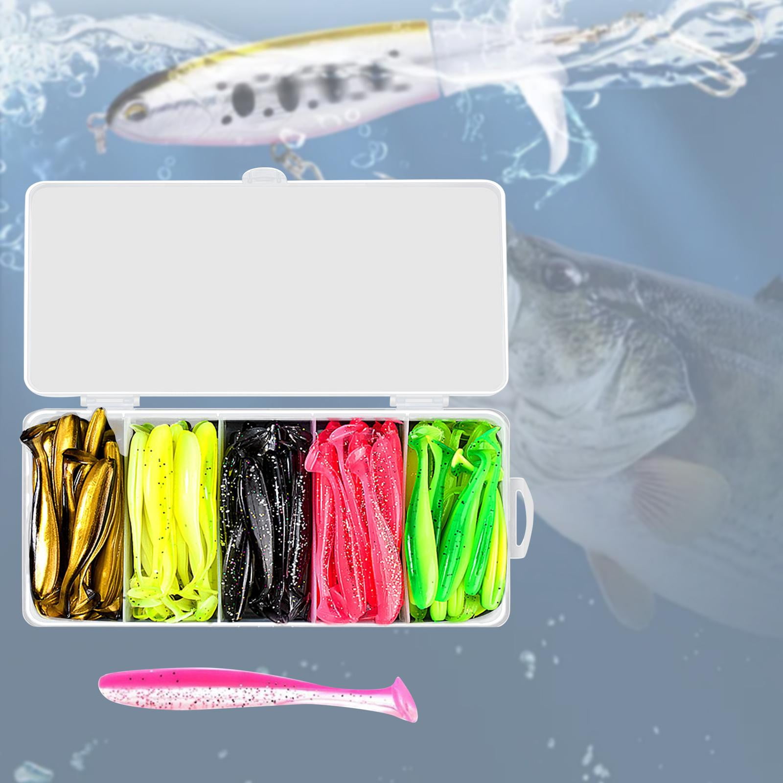 Wswqop 1pcs/pcs Soft Lure Bait Artificial Fishing Tool Silicone Freshwater Salt Water 7.5 cm