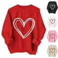 thumbnail image 6 of Turilly Women's Valentine's Day Printed Pullovers Fashion Ladies Round Neck Fall Printing Sweatshirts Long Sleeved Pink XL, 6 of 6