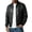 Black, variant on Miqool Faux Leather Biker Jacket for Men Zip Up Stand Collar Long Sleeve Vintage Motorcycle Coat with Pockets