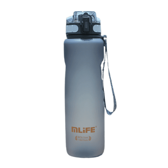 Best Sports Water Bottle 1L, Leak Proof, BPA Free Lightweight Reusable Gym Portable Large Drink Bottles With Filter for Kids, Cycling, Hiking, Running, Camping, Flip Top Lid(Black)