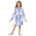 thumbnail image 6 of FORMRS Kids Bathrobe Unisex Hooded Robe Toddler Pajamas Sleepwear, Size 2-3T, Blue Halloween, 6 of 7