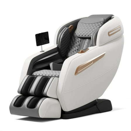 Full Body Shiatsu Massage Chair with Zero Gravity, AI Body Scan, Heat Therapy & Bluetooth Speakers - 4D Rollers, 58" SL Track, Fits up to 6.6ft & 350lbs, Perfect for Home/Office Use