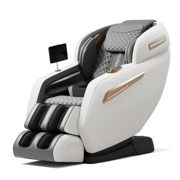 Full Body Shiatsu Massage Chair with Zero Gravity, AI Body Scan, Heat Therapy & Bluetooth Speakers - 4D Rollers, 58" SL Track, Fits up to 6.6ft & 350lbs, Perfect for Home/Office Use