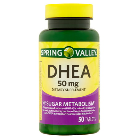 Spring Valley DHEA Complément alimentaire Comprimés, 50 mg, 50 count