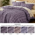 thumbnail image 3 of U by Bedsure Tufted Boho Comforter Set, 3 Pieces Farmhouse Shabby Chic Embroidery Bed Set, Soft Jacquard Comforter for All Seasons,Queen,Grayish Purple, 3 of 6