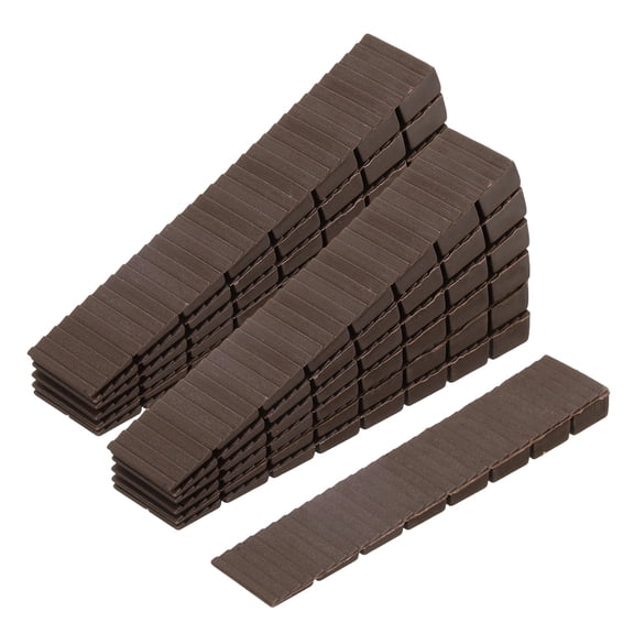 12 Pack Plastic Furniture Shims, Wedges Shims for Leveling Cut-to-fit Furniture Levelers for Uneven Floors Toilet Table Cabinet (Brown)