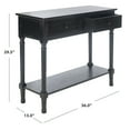 thumbnail image 2 of SAFAVIEH Tate Amish Black Wood Console Table with Drawer (36 in. W x 13 in. D x 29.5 in. H), 2 of 15