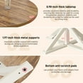 thumbnail image 5 of 47" Round Dining Table for 4 to 6 People, Modern Farmhouse Kitchen Table with Thickened Waterproof Top, Sturdy X-Base Pedestal Table for Small Spaces, Dining Room, Oak, 5 of 13