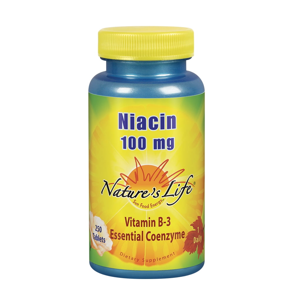Natures Life Niacin 100mg Vitamin B3 Supplement Healthy Blood Lipid, Circulation & Skin