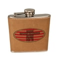 thumbnail image 1 of KuzmarK 6 oz. Leather Pocket Hip Liquor Flask - American Flag Lords Prayer, 1 of 1