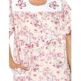 thumbnail image 5 of Casual Nights Women's Snap - Front House Dress Short Sleeve Woven Housecoat Duster Lounger Robe with Pockets, 5 of 5