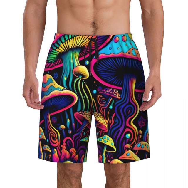 Board Shorts Summer Psychedelic Hawaii Beach Short Pants Men Running Surf Fast Dry Printed Swim Trunks