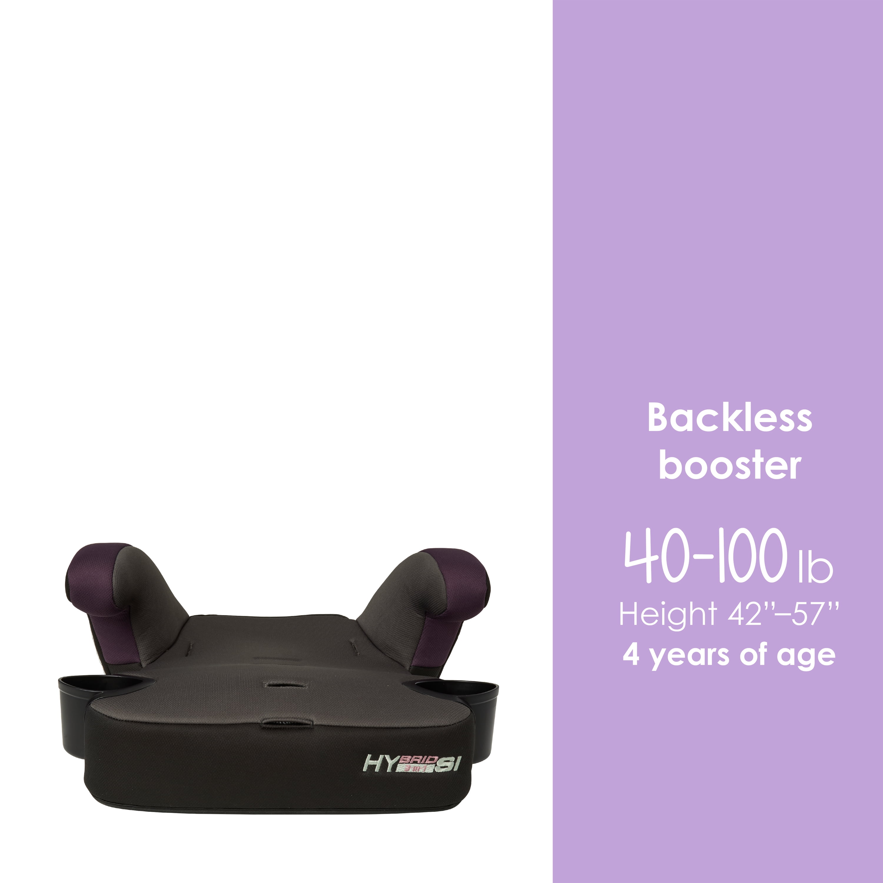 Baby Trend Hybrid Si 3-in-1 Combination Booster Car Seat with Side Impact Protection in Dash Orchid