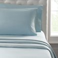 thumbnail image 5 of Hotel Style 600 Thread Count 100% Luxury Cotton Sheet Set, Full, Striped Teal Cloud, 5 of 7