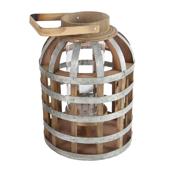 A and B Home A&B Home Shanghai 18-inch Silver and Natural Lantern
