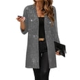 thumbnail image 2 of FAHXNVB Women Sequin Open Front Cardigans Long Sleeve Longline Summer Cardigans Loose Fit Lightweight Party Evening Blazers, 2 of 8