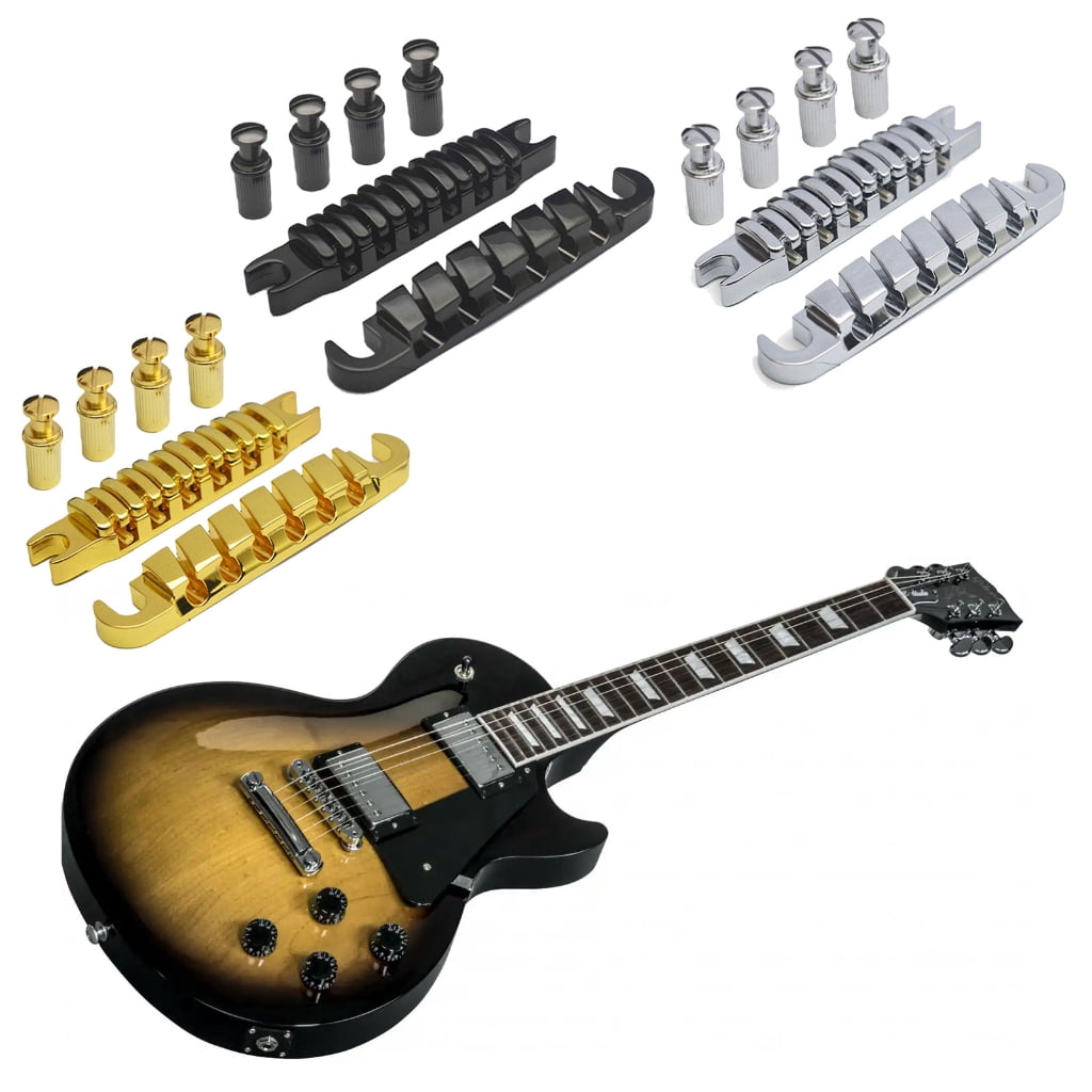 Electric Guitar Bridge Split Guitar Bridge Tailpiece Individual Saddles for 6 String Electric Guitars Replacement Parts