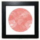 thumbnail image 1 of Planta linea Peony flor patrón Mesa de pared con marco cuadrado negro, 1 of 4