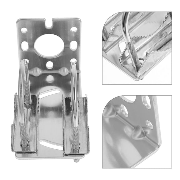 FRCOLOR 2-Pack Aluminum Alloy Antenna Pole Mount Brackets Universal Outdoor Pole Clamps Kit for Secure Antenna Installation