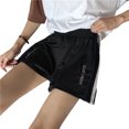 thumbnail image 4 of Minnieouse Pantalones cortos informales de cinco puntos para verano, ropa de calle holgada de cintura alta con pierna ancha y letras laterales Type2 NO2, 4 of 6