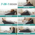 thumbnail image 2 of Wedge Pillow Headboard Orthopedic Bed Wedge Pillows Set for After Surgery Adjustable Pillow Wedge for Acid Reflux&Back Pain Relief Sleeping Back Pillow for Bed Sitting Up Wh, 2 of 9