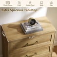 thumbnail image 3 of IFMUST Modern Nightstand, 18" Arched Panel 3 Drawers Wood Side Table with Charging Station, Wood Square Bedside End Table for Bedroom Living Room, Natural Oak, 3 of 6