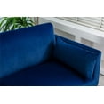 thumbnail image 5 of ARCTICSCORPION Velvet Loveseat Sofa, Convertible Futon Sofa Bed with Adjustable Back and Metal Tapered Feet, Upholstered Sleeper Couch Accent Sofa for Living Room, Bedroom, Apartment, Navy, 5 of 7
