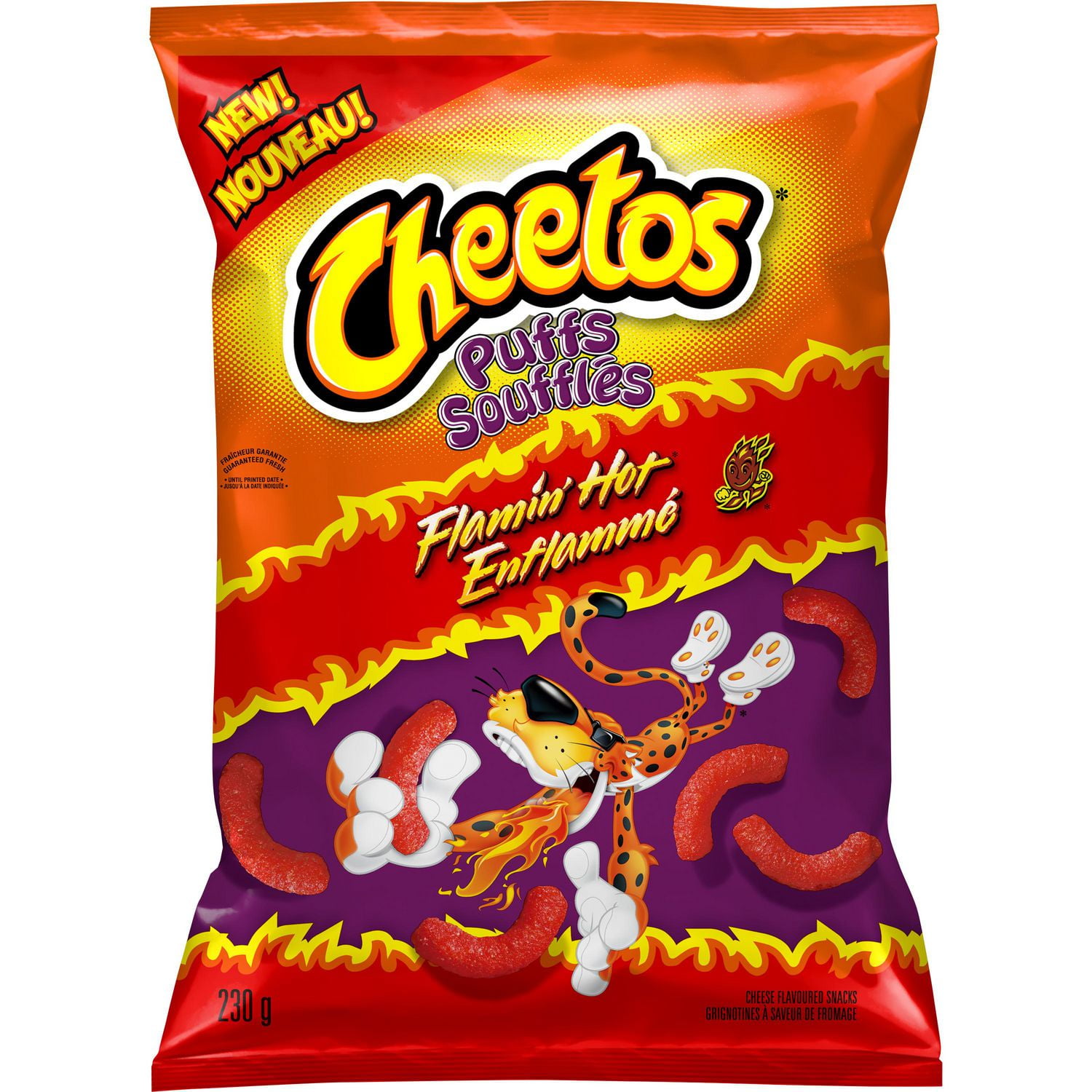 Cheetos Crunchy Flamin' Hot Cheese Flavored Snack Chips, Oz Bag ...