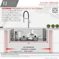 thumbnail image 4 of Stylish Undermount 33" Stainless Steel Single Bowl Workstation Kitchen Sink with 5 accs S-613W, 4 of 17