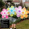 thumbnail image 4 of Lawn Decoration Wind Spinner Double Layer Pinwheels with Stake Eye Catching for Garden Children Outd, 4 of 5