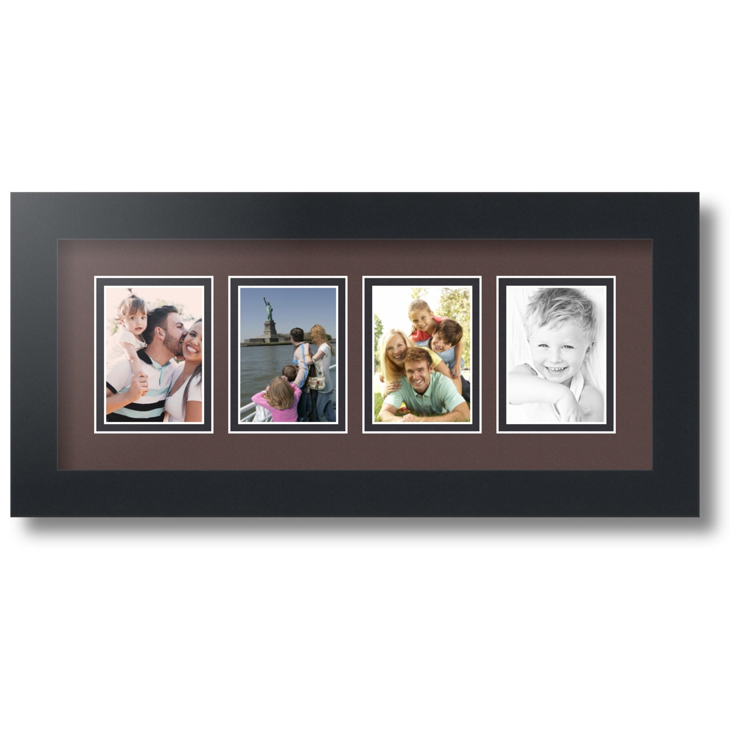 Frametory 4x6 Inch Triple Hinged Black Picture Frame Made to Display Three 4x for sale online 