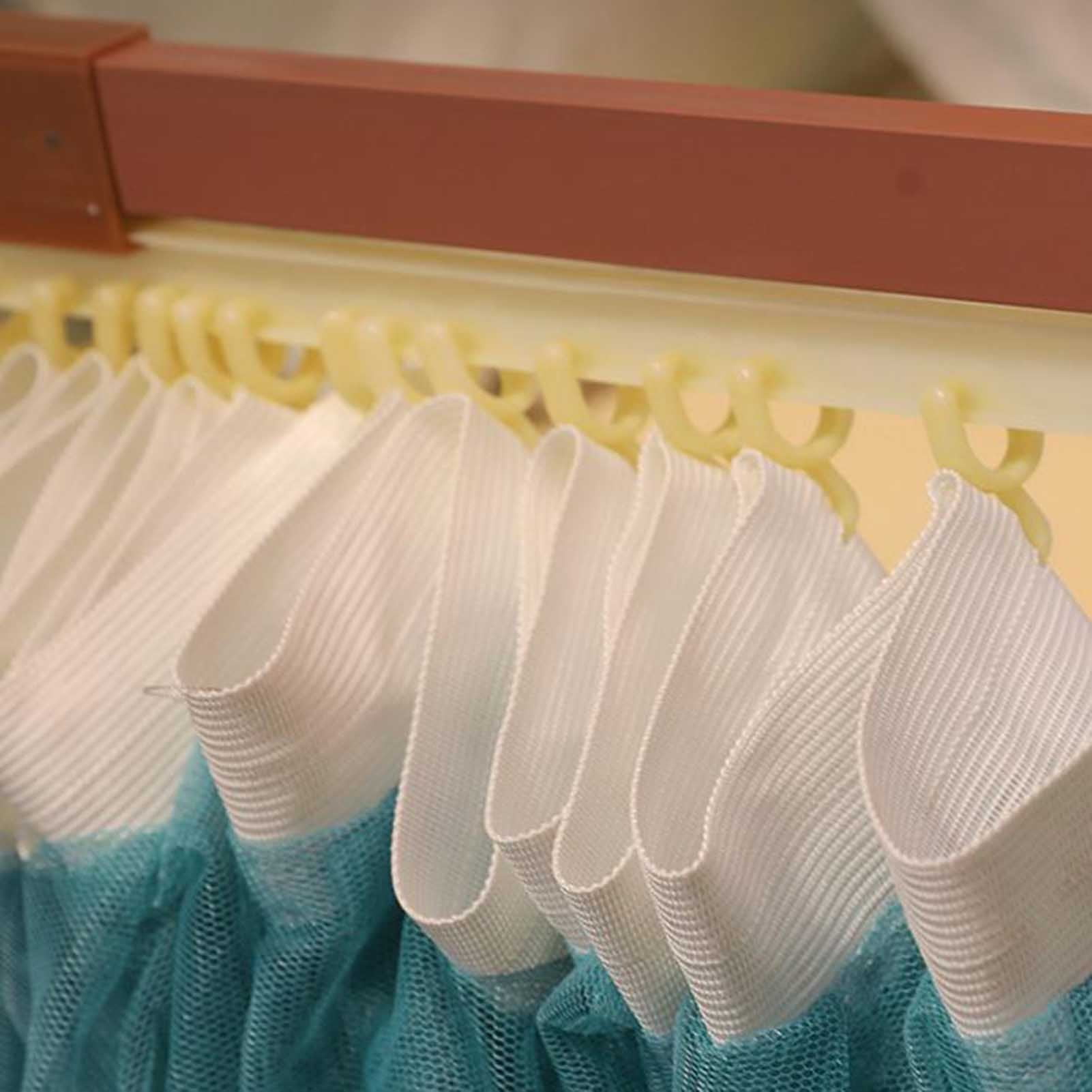 Canopy with Ruffles, U-shaped Double Tier Mosquito Net for Girls Bedroom,Bed Frame Curtain Brackets,Bedroom Decoration