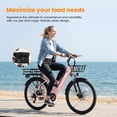 thumbnail image 3 of Actbest 26" Electric Bike for Women, 500W Powerful Motor, 48V 7.8Ah Battery, 7-Speed, Front Suspension, LCD Display, Wide Saddle, Mountain E-Bike for Adults, 3 of 6