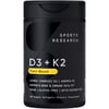 Sports Research® Vitamin D3 + K2 5000iu Plant-Based D3 + 100mcg Vitamin K2 as MK-7 - (120 Softgels)