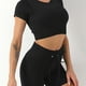 thumbnail image 3 of Conjunto de yoga para mujer Traje de ropa deportiva transpirable sin costuras Artículos deportivos (S Negro) Likrtyny  Para Estrenar, 3 of 8