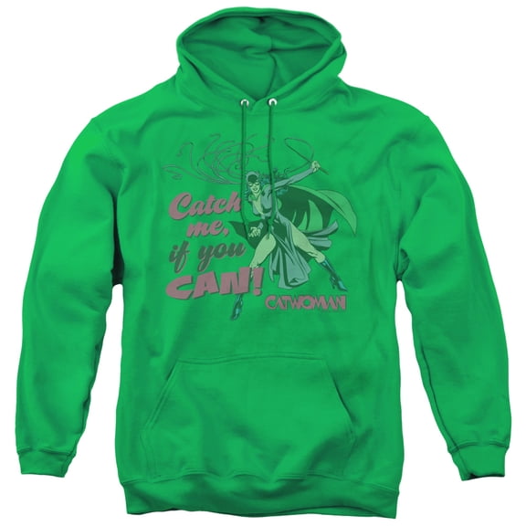 DC Comics Catch Me Adult Pullover Hoodie Sweatshirt Kelly Green