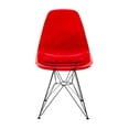 thumbnail image 2 of LeisureMod CR19TR2 Chaise Latérale Eiffel Moulée, Rouge Transparent (Ensemble de 2), 2 of 6