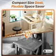 thumbnail image 3 of Folding Desk for Small Spaces, 31.5 Inch Foldable Computer Table, for Home Office, Study, Bedroom, Dorm, Space Saving, Small Writing Work Office Computer Desk, Easy to Fold, Oak, 3 of 9