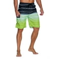 thumbnail image 2 of Nonwe Men's Beachwear Quick Dry Holiday Drawstring Striped Board Shorts Sharp Green 34, 2 of 6